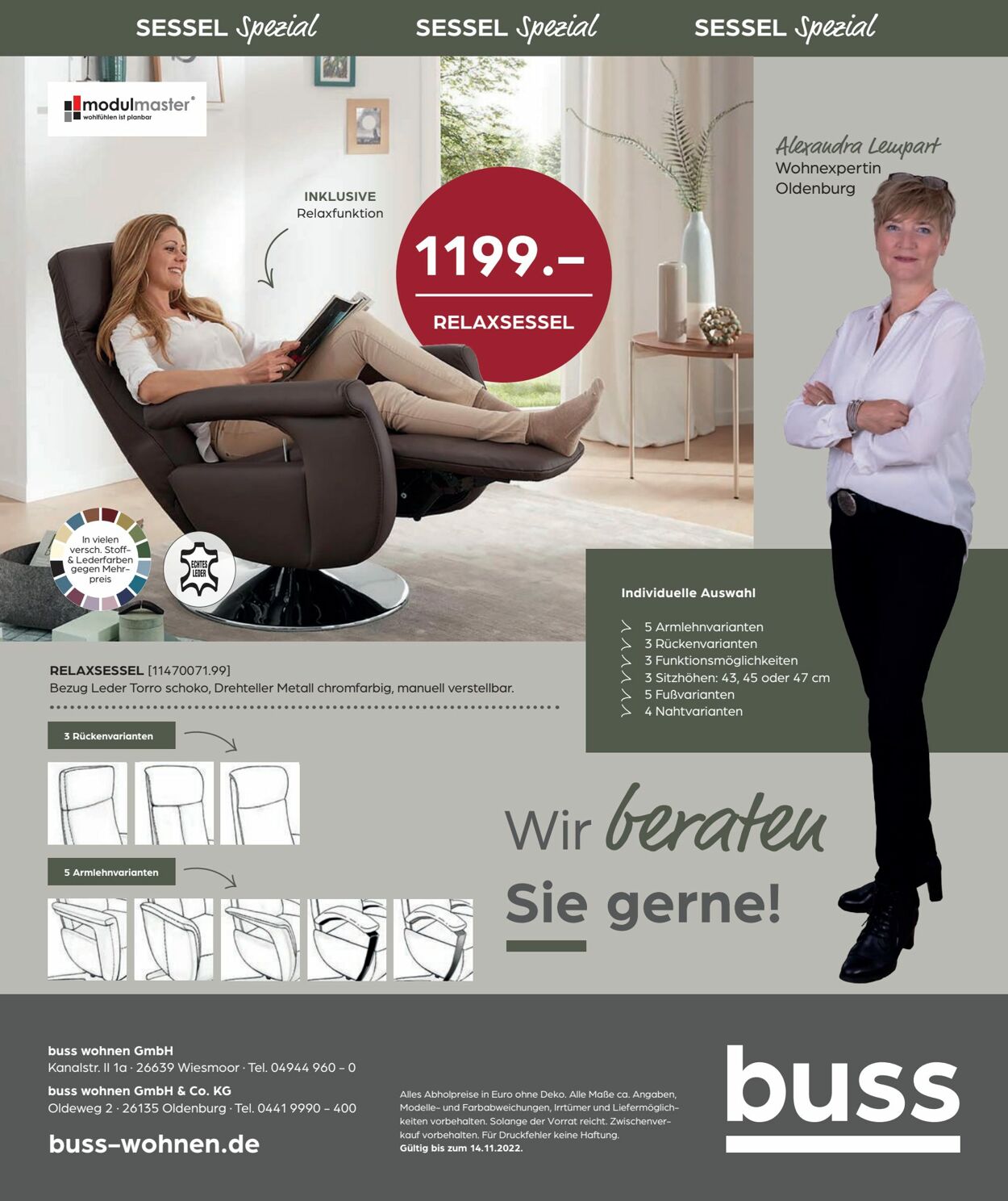 Möbel Buss Prospekt - Aktuell vom 31.10-14.11.2022 (Seite 12)