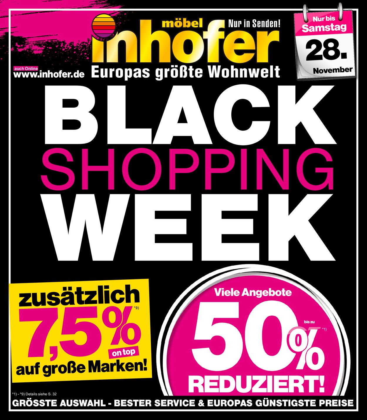 Möbel Inhofer - BLACK WEEK 2020 Prospekt - Aktuell vom 18.11-28.11.2020
