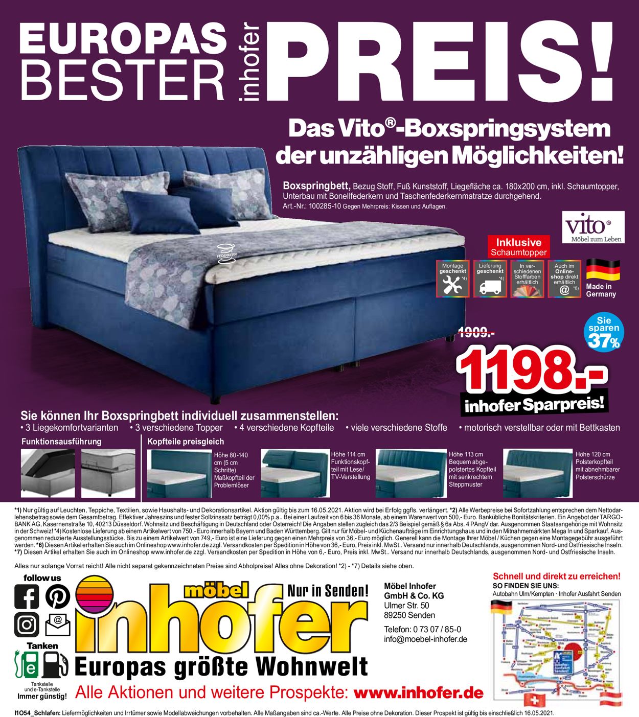 Möbel Inhofer Prospekt - Aktuell vom 30.04-16.05.2021 (Seite 14)