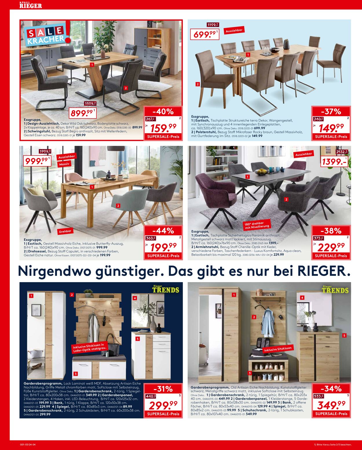 Möbel Rieger Prospekt - Aktuell vom 29.12-05.01.2024 (Seite 4)