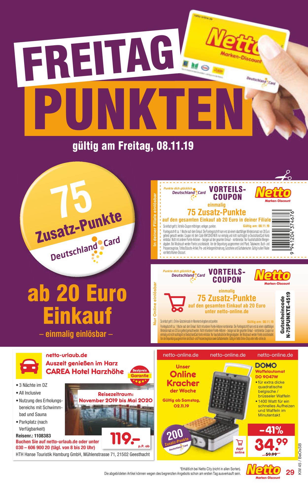 Netto Marken-Discount Prospekt - Aktuell vom 04.11-09.11.2019 (Seite 29)