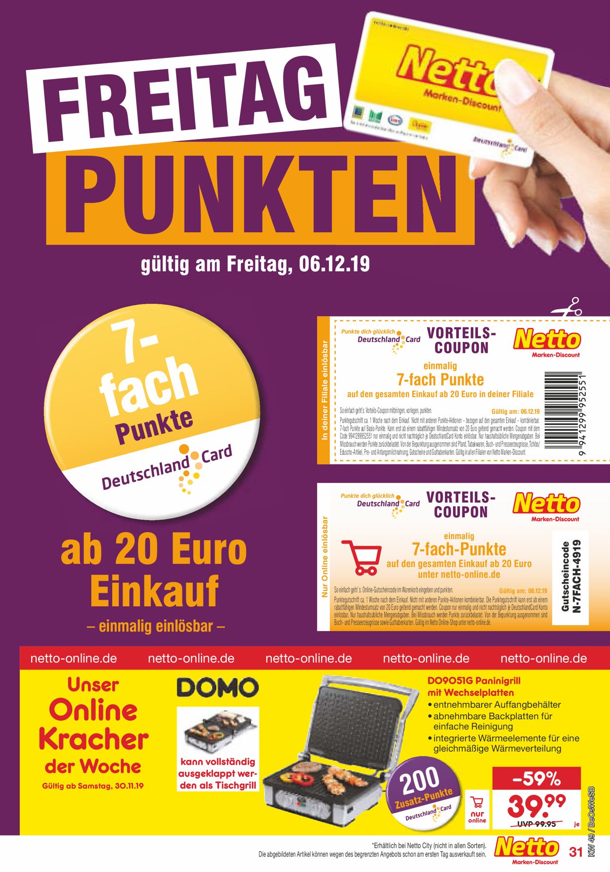 Netto Marken-Discount Prospekt - Aktuell vom 02.12-07.12.2019 (Seite 33)