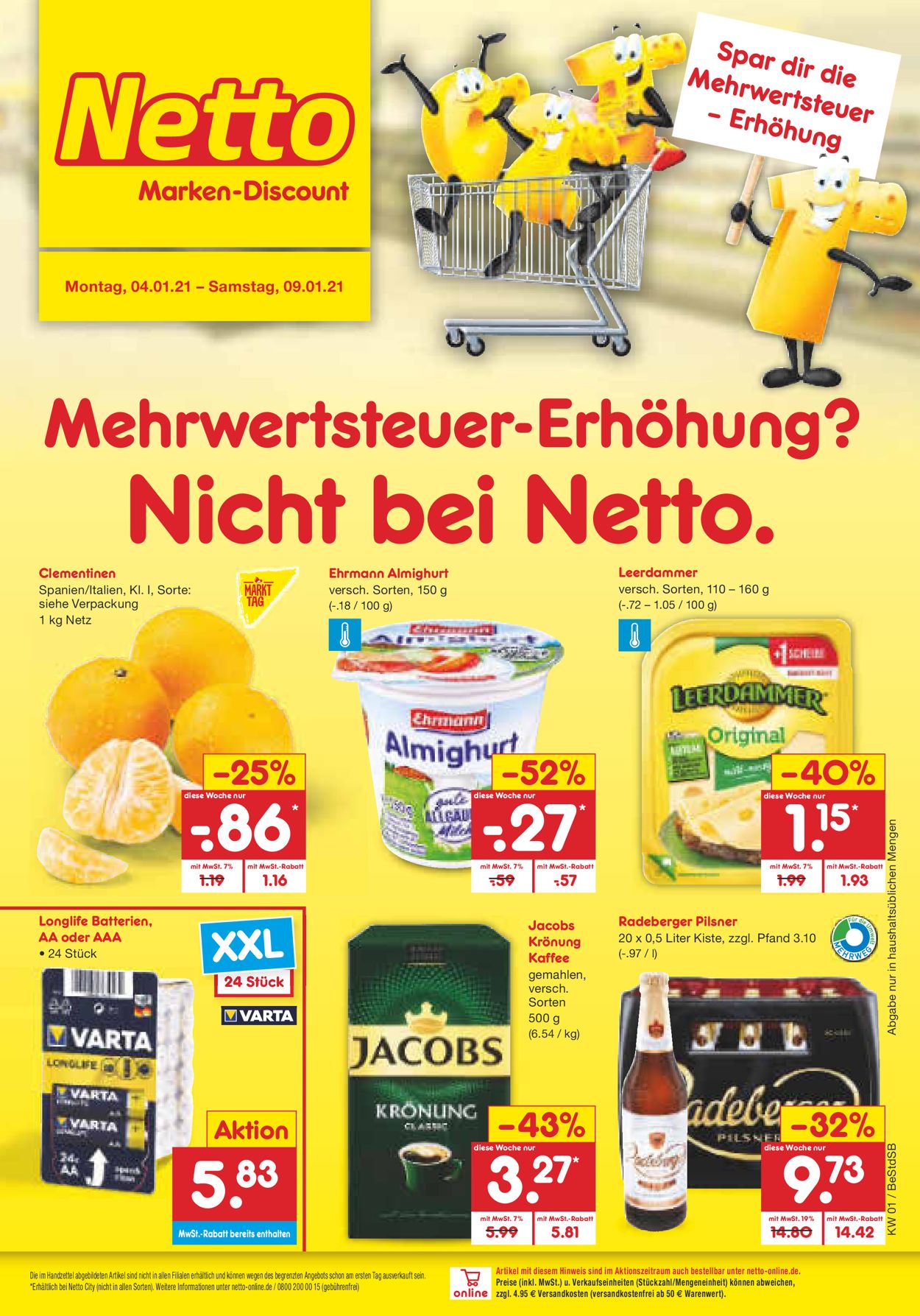 Netto Marken-Discount Prospekt - Aktuell vom 04.01-09.01.2021