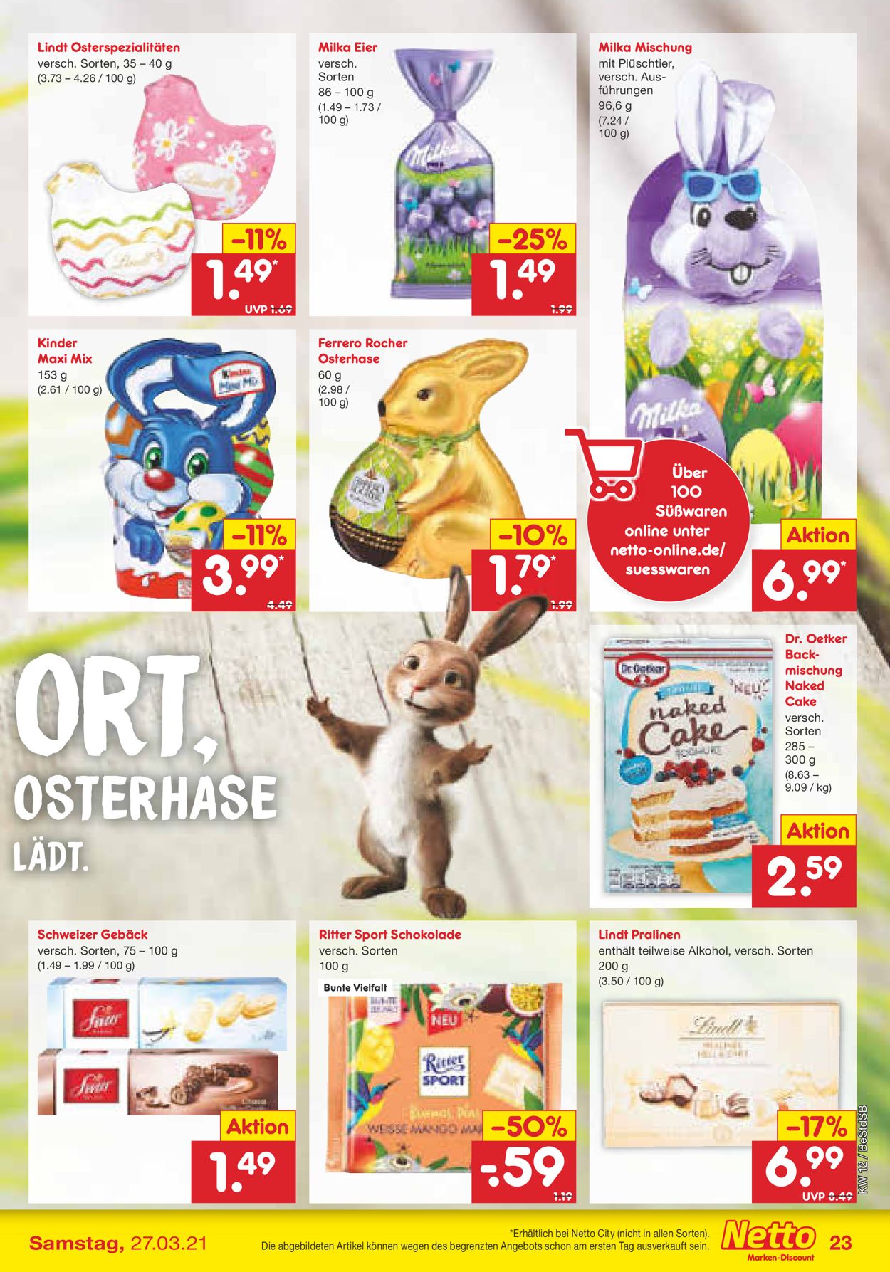 Netto Marken-Discount Ostern 2021 Prospekt - Aktuell vom 22.03-27.03.2021 (Seite 23)