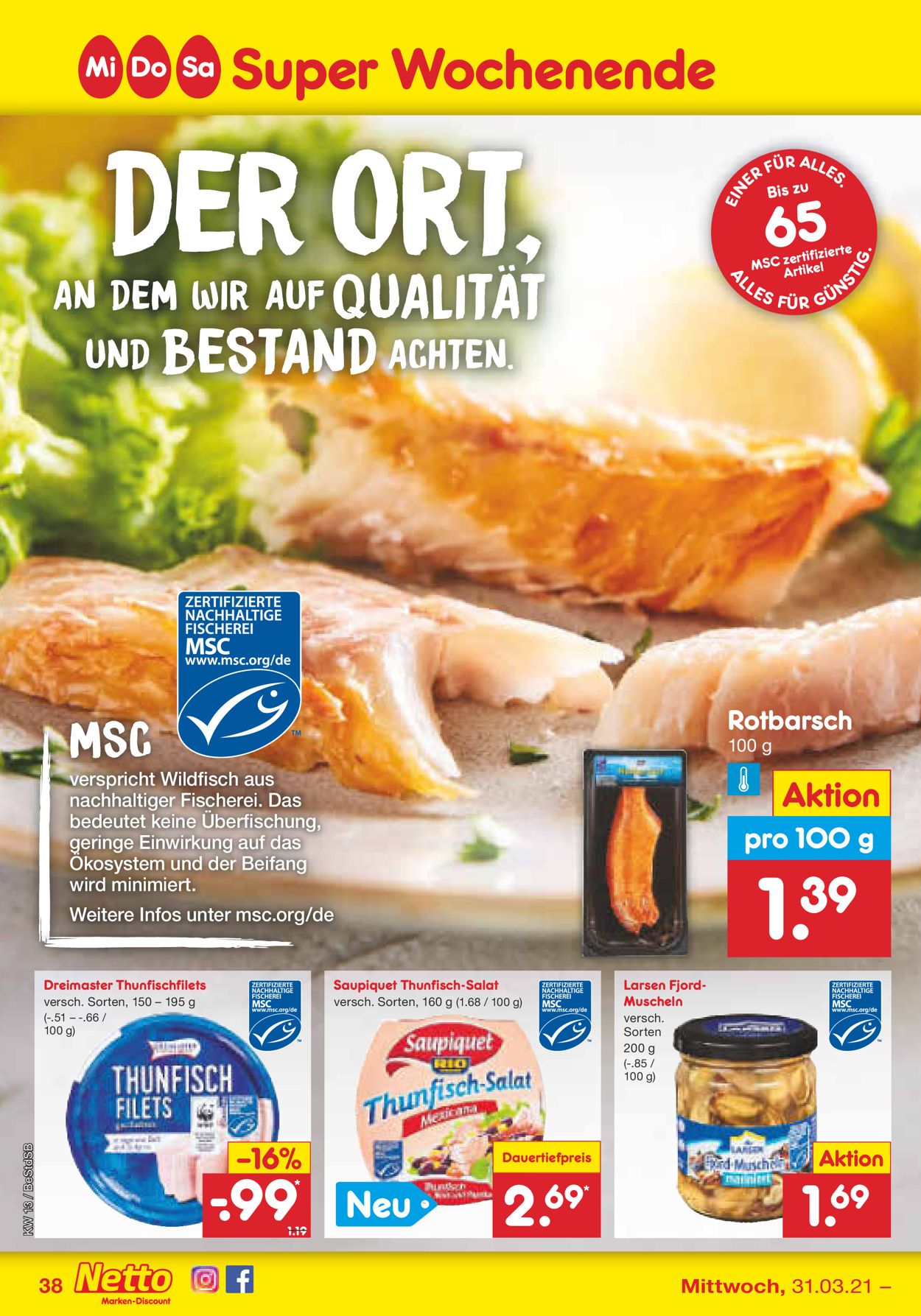 Netto Marken-Discount Ostern 2021 Prospekt - Aktuell vom 29.03-03.04.2021 (Seite 38)