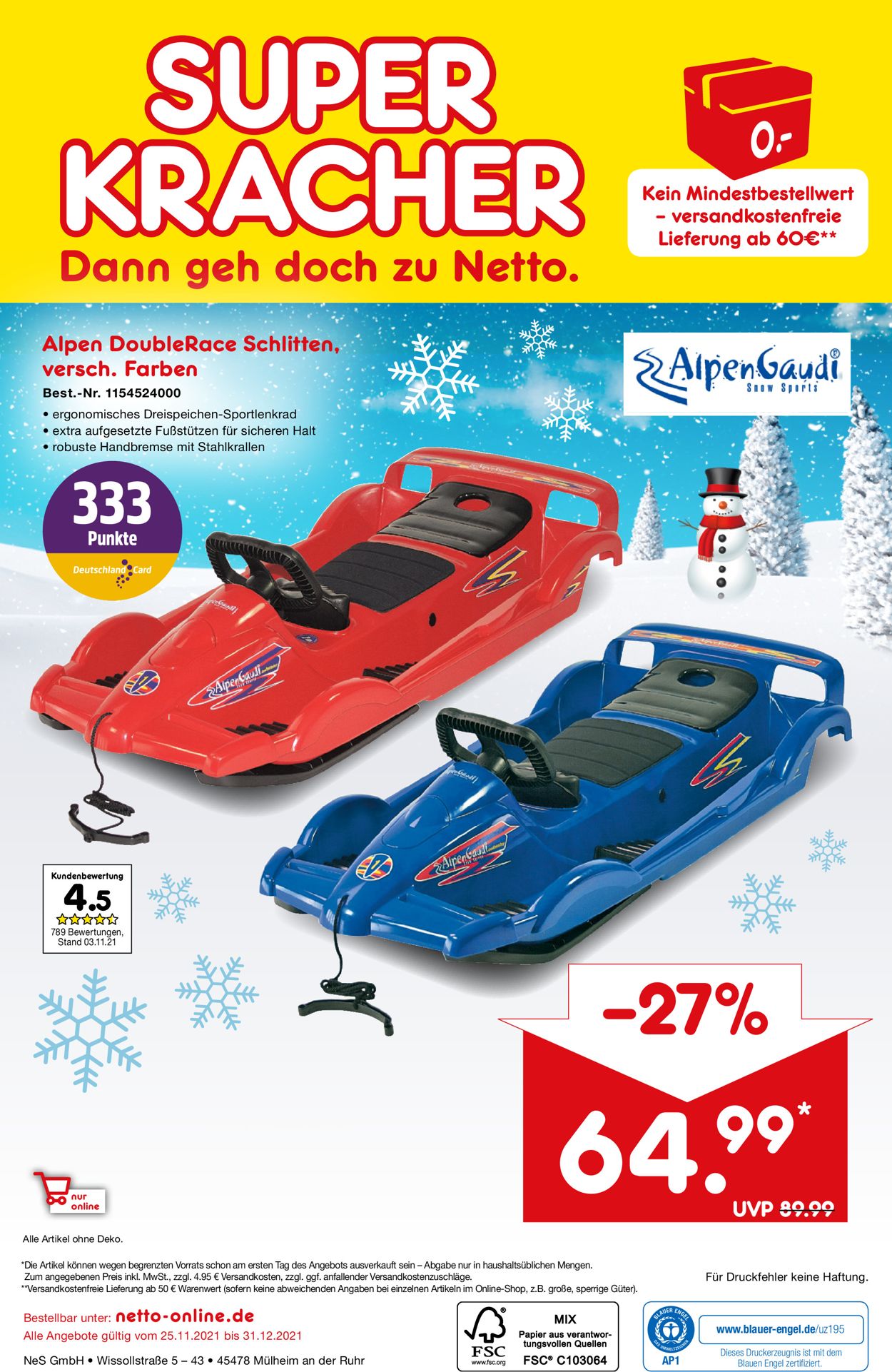 Netto Marken-Discount Prospekt - Aktuell vom 25.11-31.12.2021 (Seite 48)