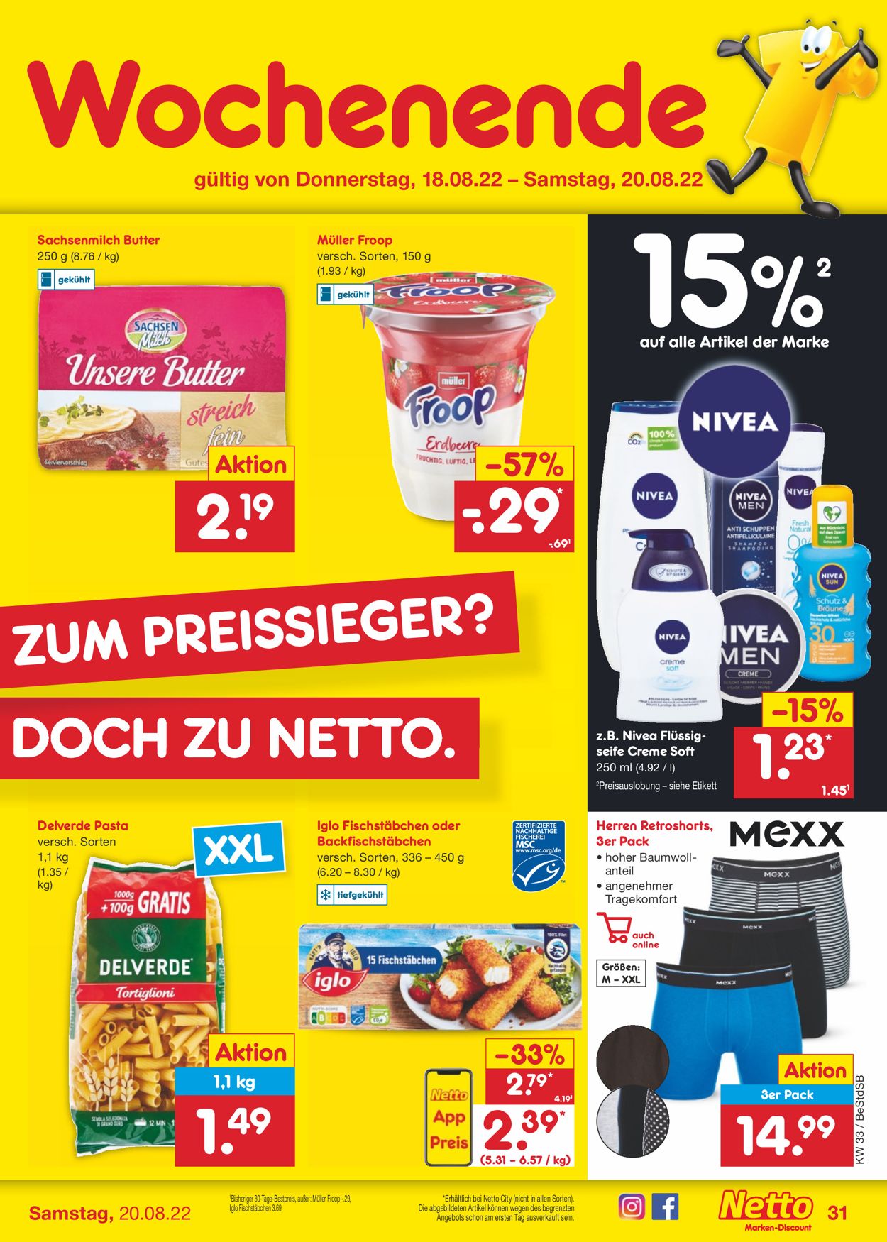 Netto Marken-Discount Prospekt - Aktuell vom 15.08-20.08.2022 (Seite 31)