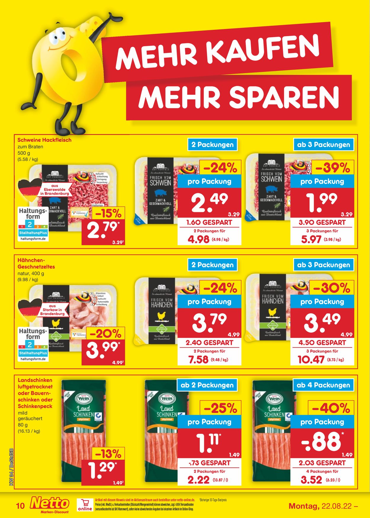 Netto Marken-Discount Prospekt - Aktuell vom 22.08-27.08.2022 (Seite 10)