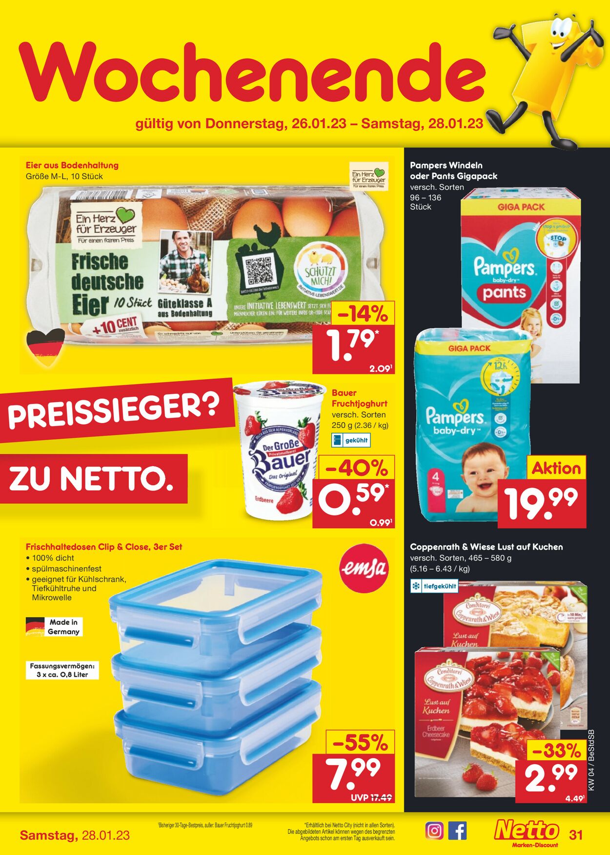 Netto Marken-Discount Prospekt - Aktuell vom 23.01-28.01.2023 (Seite 31)