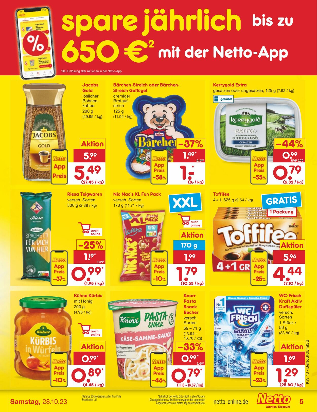 Netto Marken-Discount Prospekt - Aktuell vom 23.10-28.10.2023 (Seite 5)