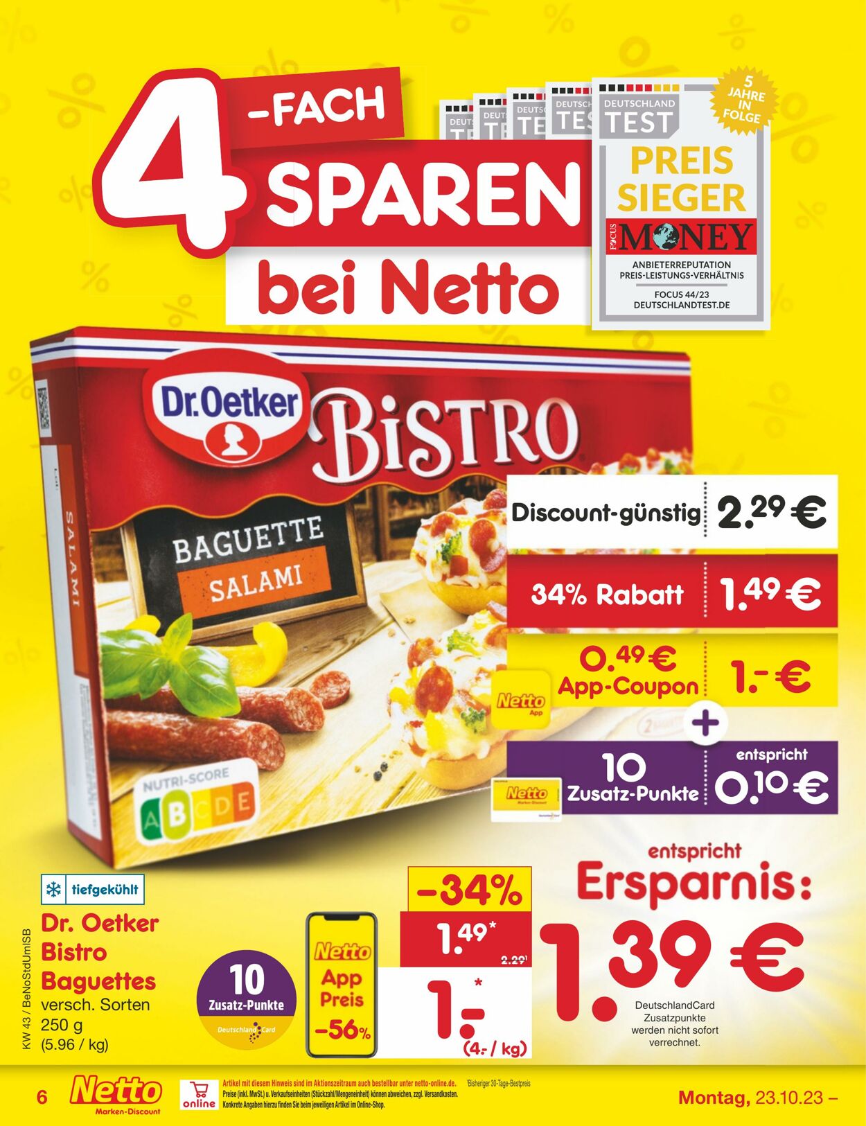 Netto Marken-Discount Prospekt - Aktuell vom 23.10-28.10.2023 (Seite 6)