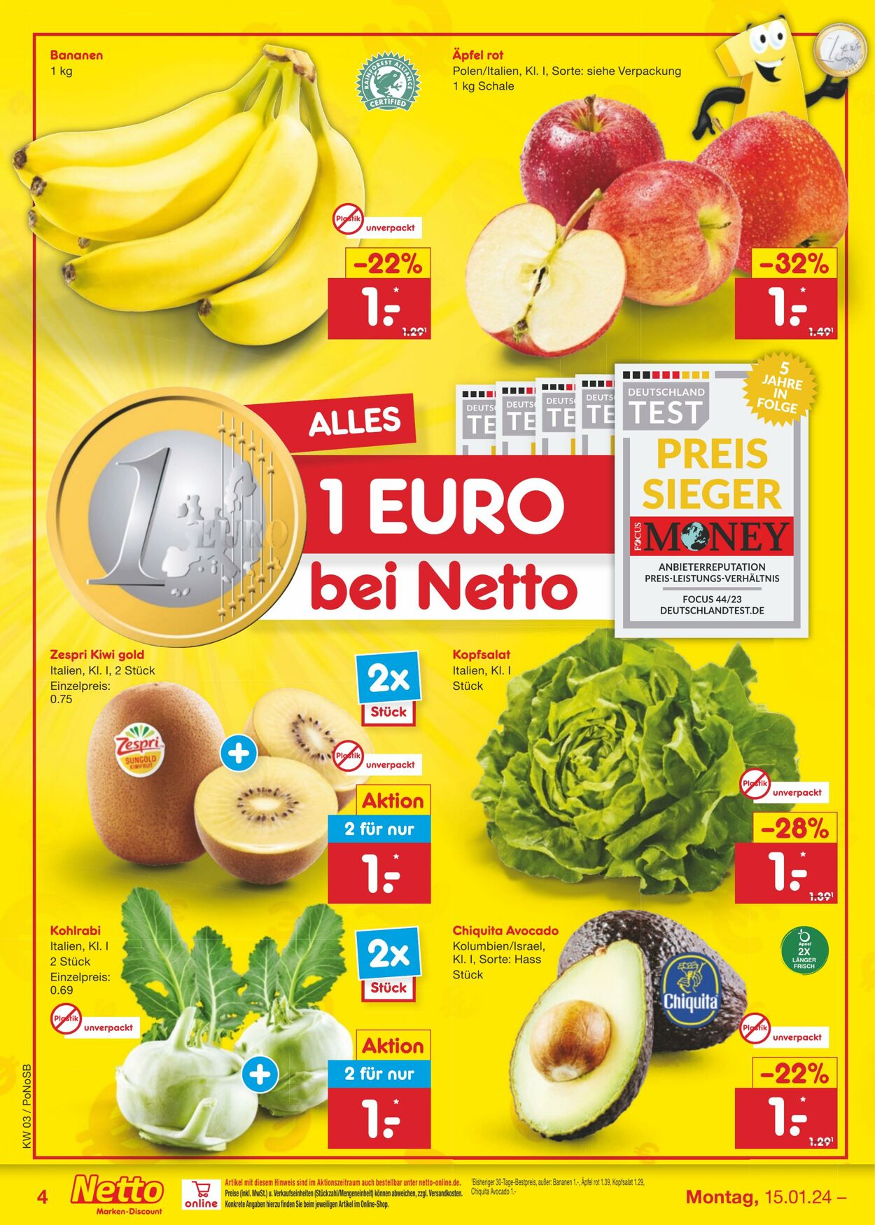 Netto Marken-Discount Prospekt - Aktuell vom 15.01-20.01.2024 (Seite 4)