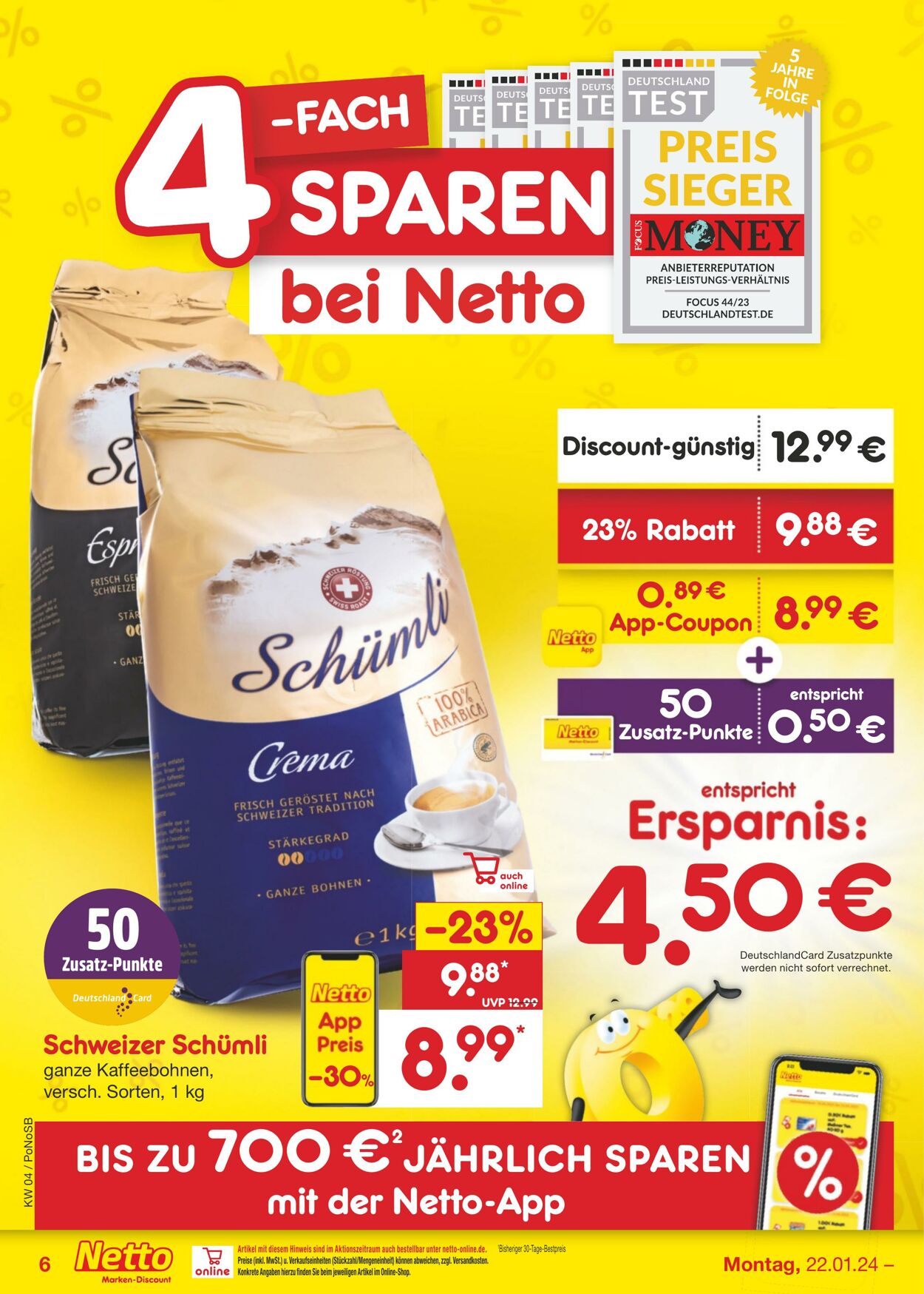 Netto Marken-Discount Prospekt - Aktuell vom 24.01-28.01.2024 (Seite 6)