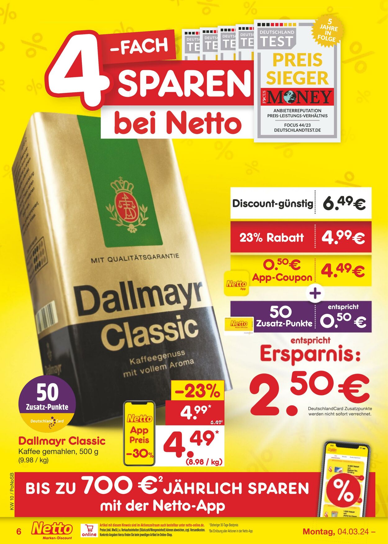 Netto Marken-Discount Prospekt - Aktuell vom 05.03-09.03.2024 (Seite 6)