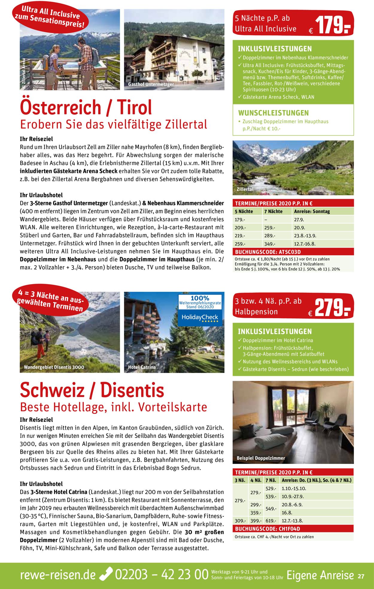REWE Reisen Prospekt - Aktuell vom 01.07-31.07.2020 (Seite 27)