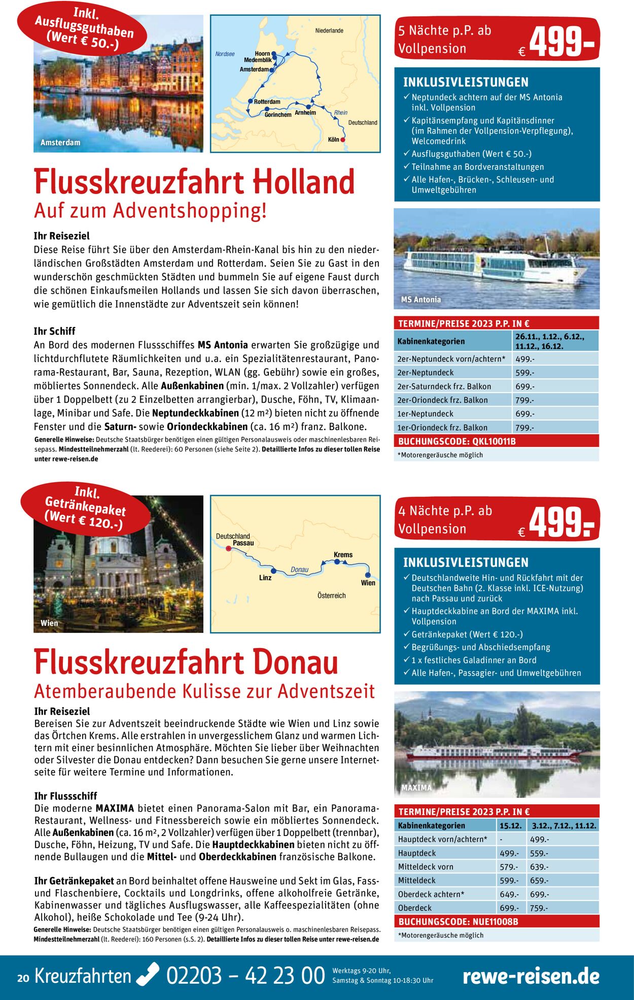 REWE Reisen Prospekt - Aktuell vom 01.09-30.09.2023 (Seite 20)