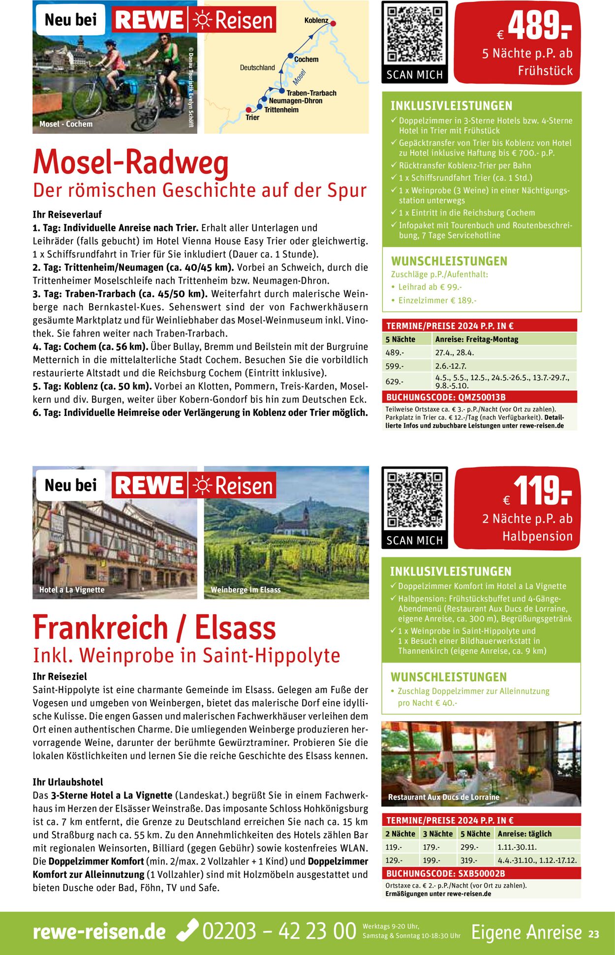 REWE Reisen Prospekt - Aktuell vom 01.04-30.04.2024 (Seite 23)