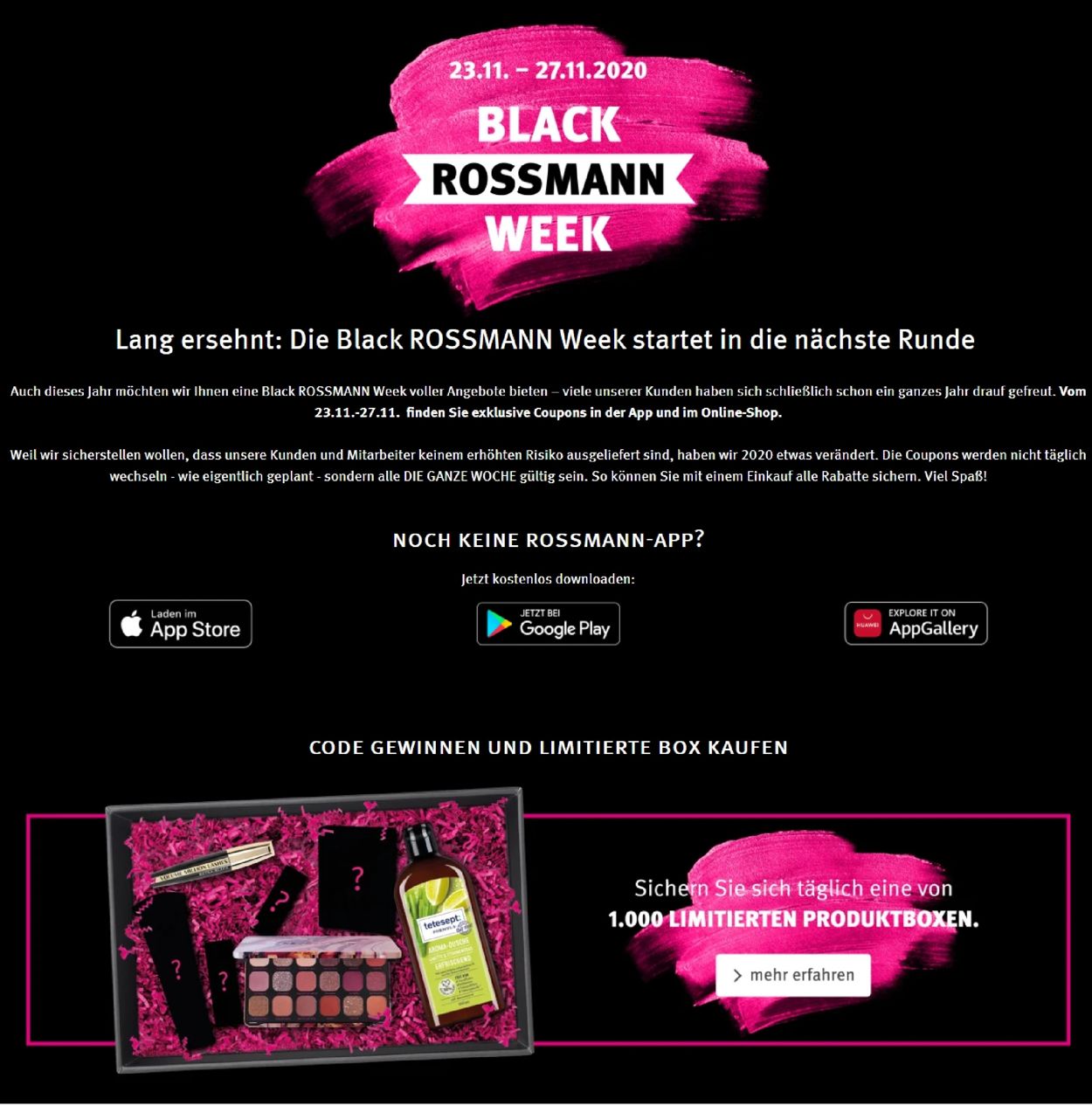 Rossmann - BLACK WEEK 2020 Prospekt - Aktuell vom 20.11-23.11.2020 (Seite 2)