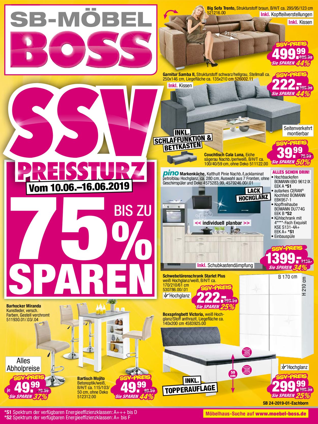 SB Möbel Boss Prospekt - Aktuell vom 11.06-16.06.2019