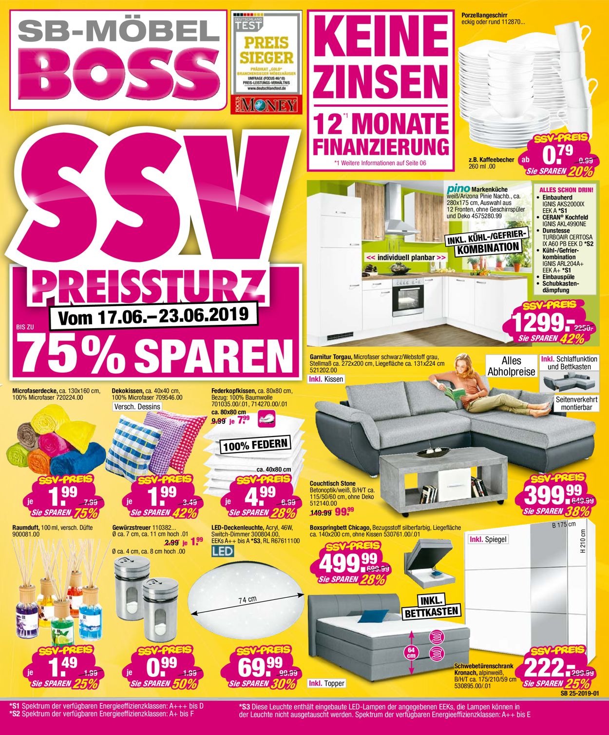 SB Möbel Boss Prospekt - Aktuell vom 17.06-23.06.2019