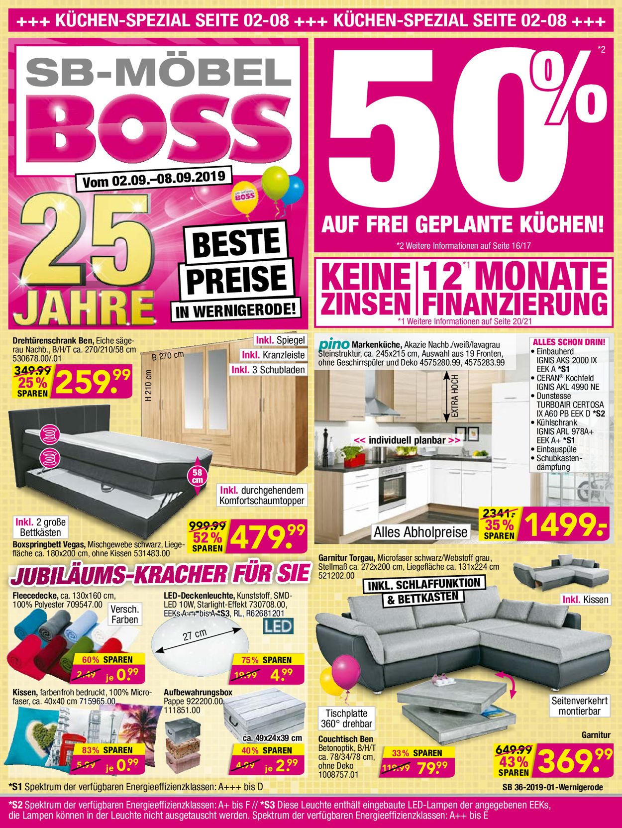 SB Möbel Boss Prospekt - Aktuell vom 02.09-08.09.2019