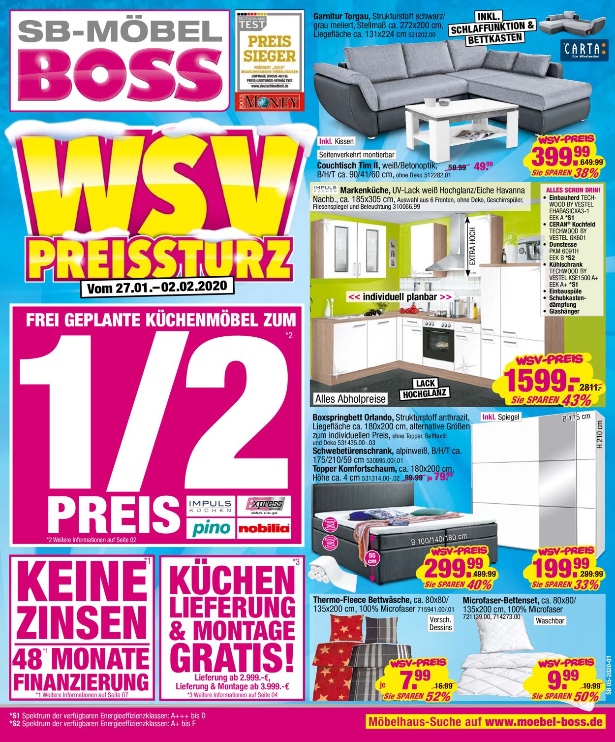 SB Möbel Boss Prospekt - Aktuell vom 27.01-02.02.2020