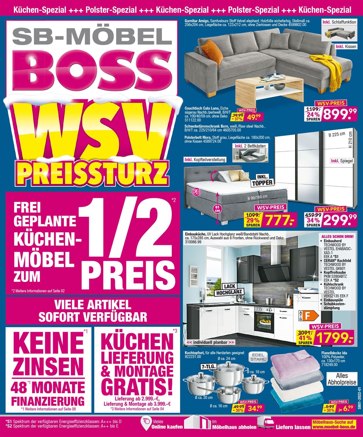 SB Möbel Boss Prospekt - Aktuell vom 03.01-08.01.2022