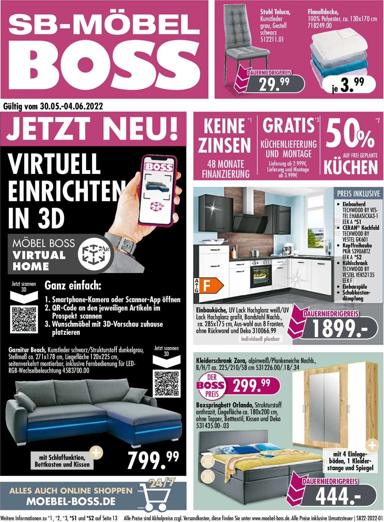 SB Möbel Boss Prospekt - Aktuell vom 30.05-04.06.2022