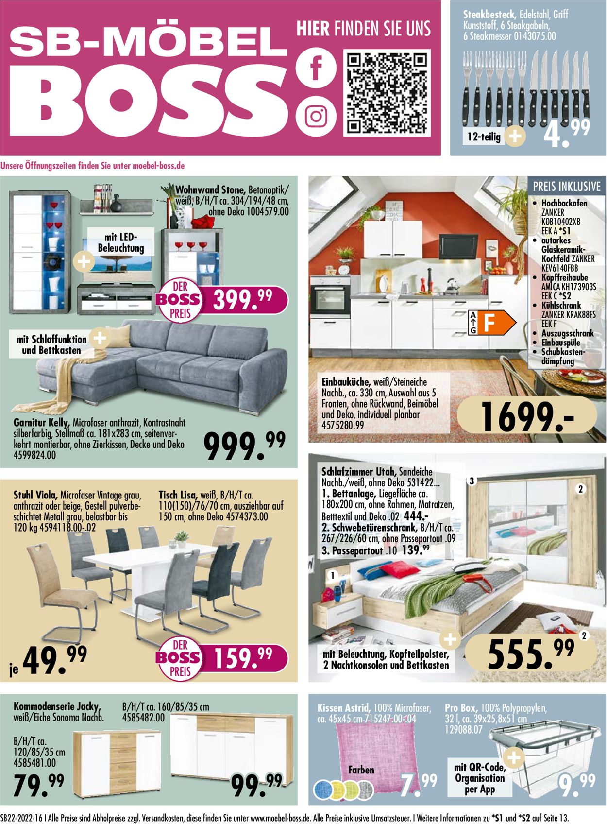 SB Möbel Boss Prospekt - Aktuell vom 30.05-04.06.2022 (Seite 16)