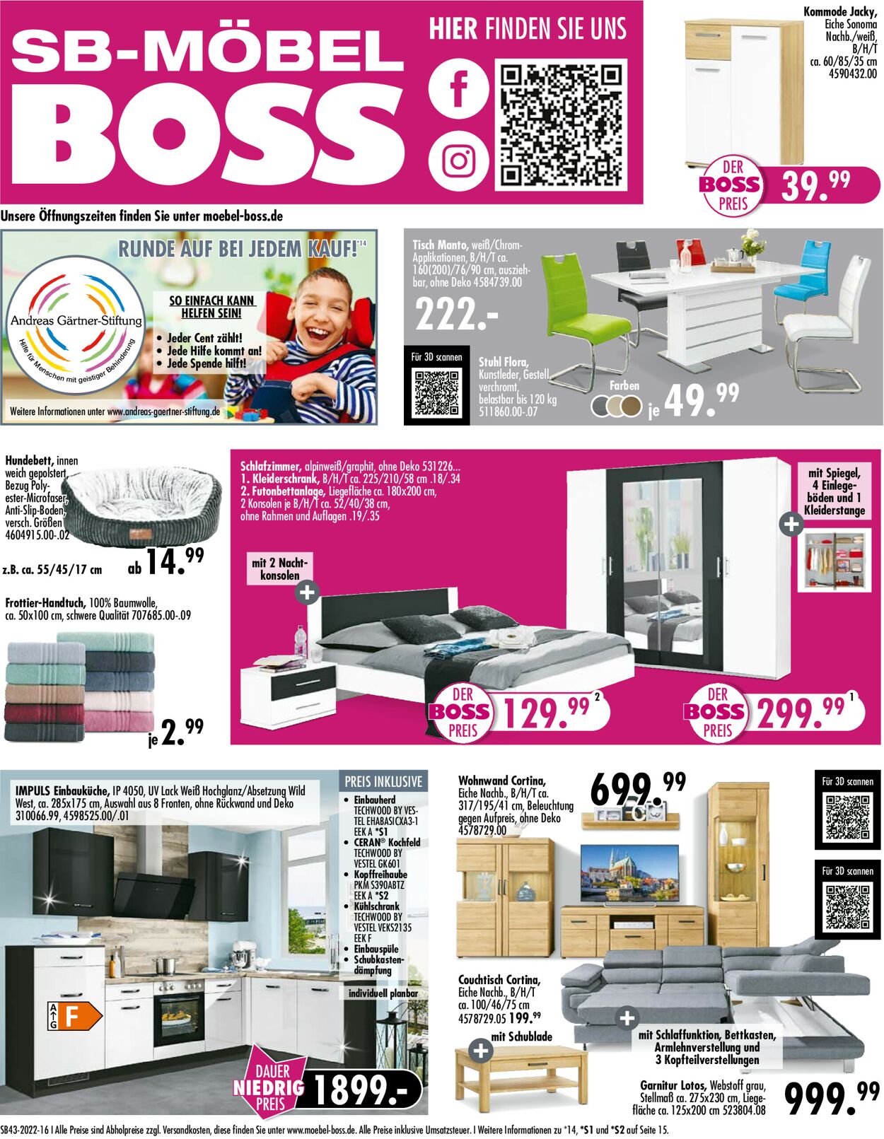 SB Möbel Boss Prospekt - Aktuell vom 24.10-29.10.2022 (Seite 16)