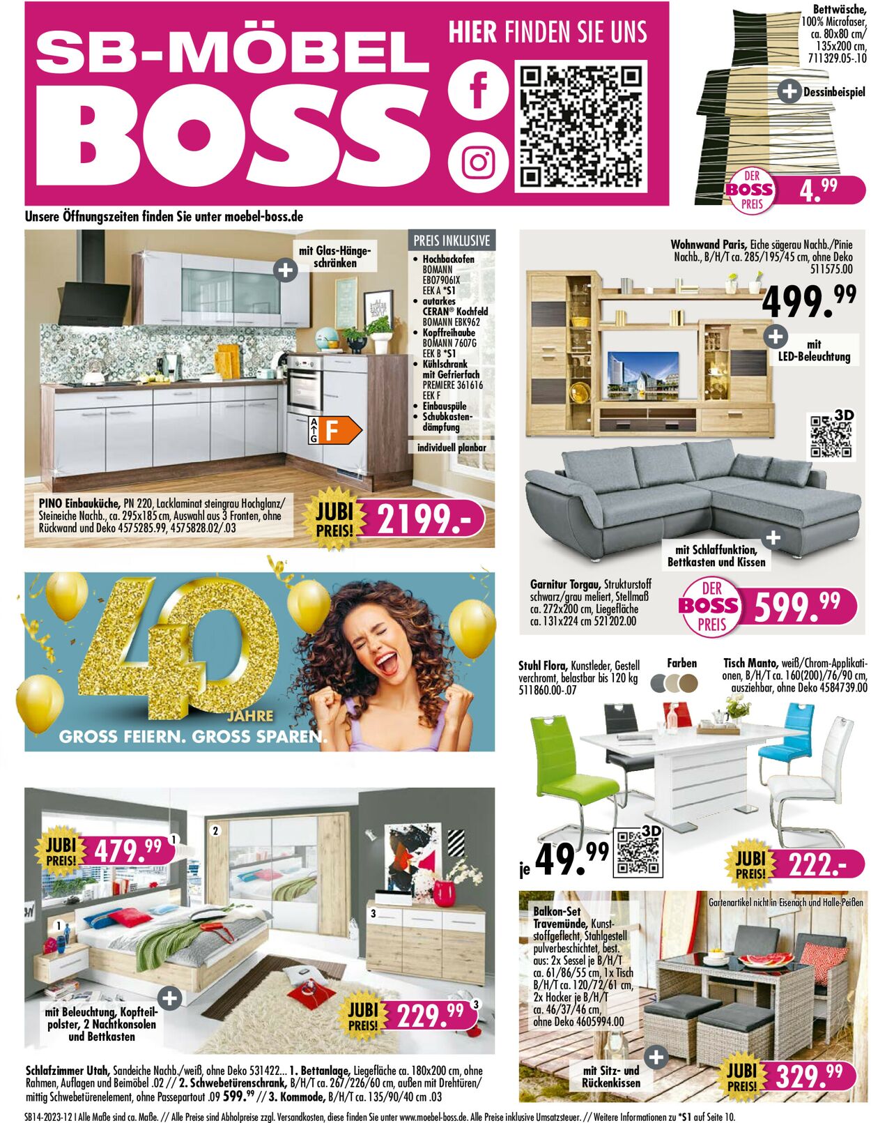 SB Möbel Boss Prospekt - Aktuell vom 03.04-09.04.2023 (Seite 12)