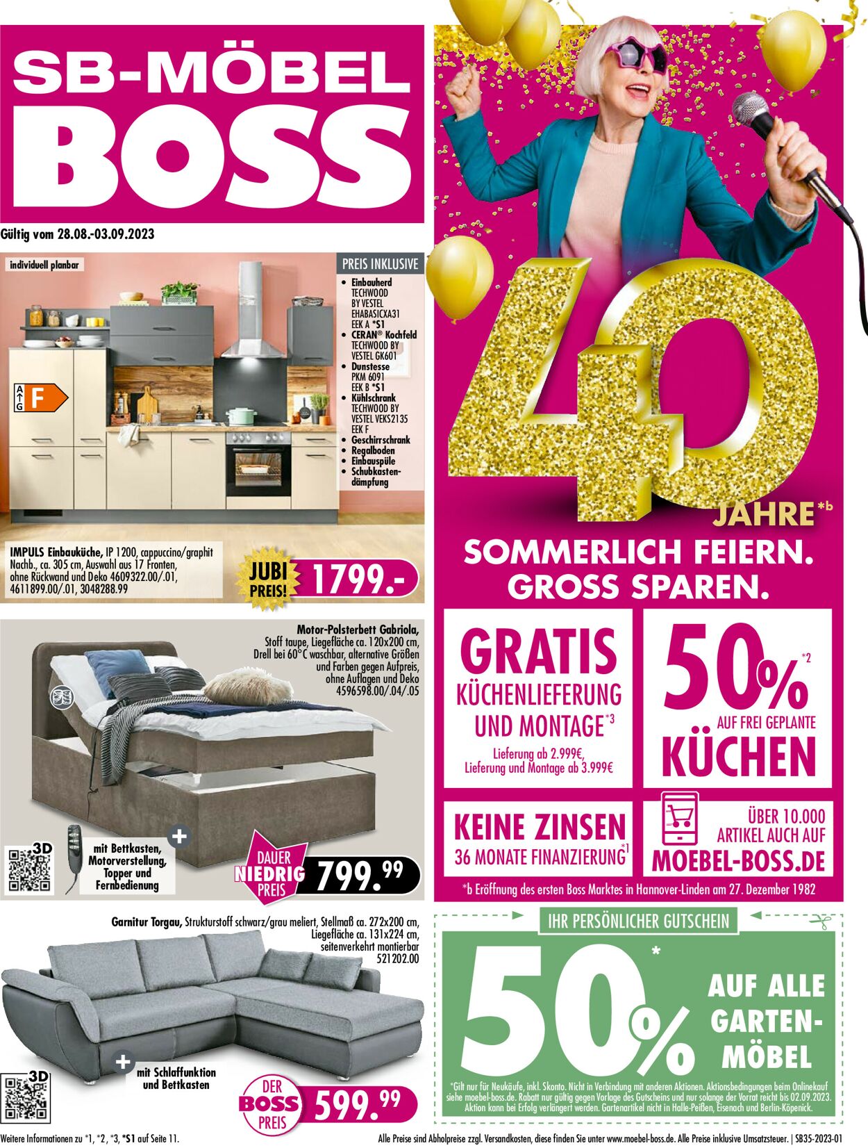 SB Möbel Boss Prospekt - Aktuell vom 25.08-01.09.2023