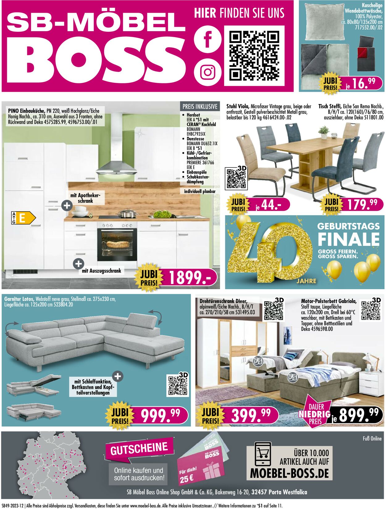 SB Möbel Boss Prospekt - Aktuell vom 01.12-08.12.2023 (Seite 12)