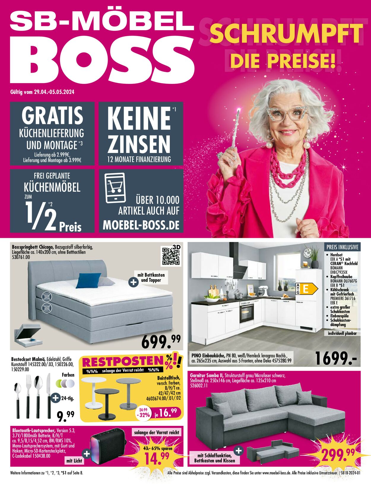 SB Möbel Boss Prospekt - Aktuell vom 22.04-29.04.2024