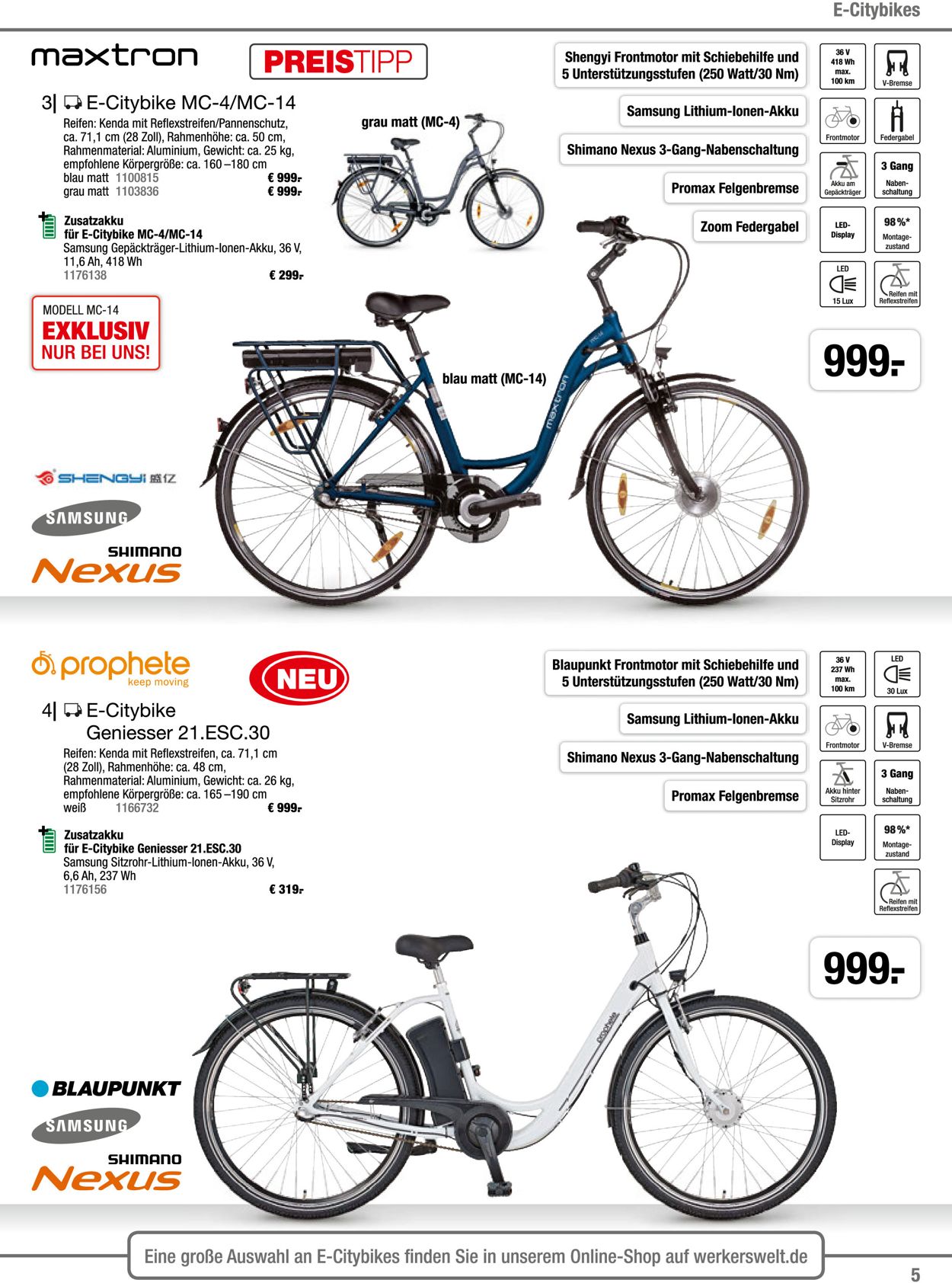Werkers Welt Fahrrad Prospekt - Aktuell vom 01.03-30.06.2021 (Seite 5)