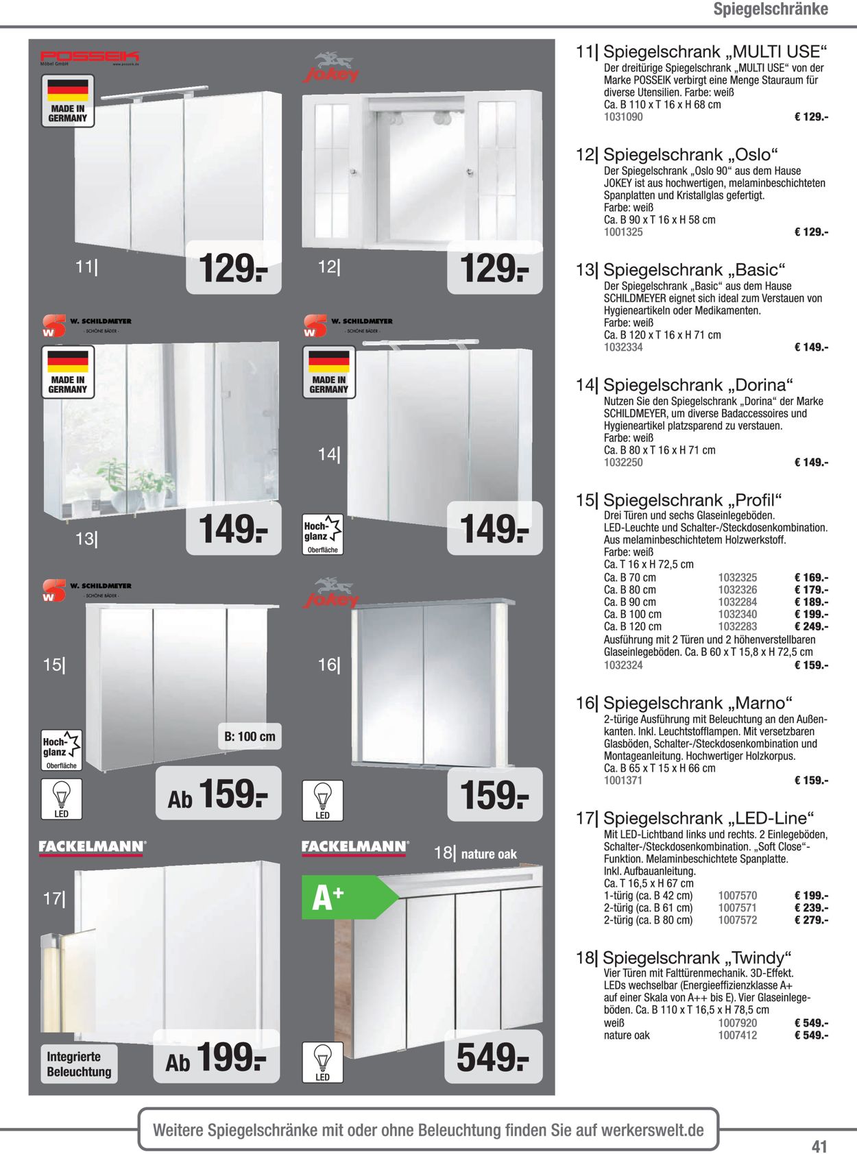 Werkers Welt Bad & Sanitär Prospekt - Aktuell vom 12.04-30.06.2021 (Seite 41)