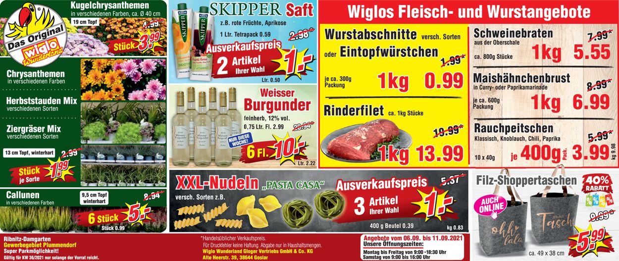 Wiglo Wunderland Prospekt - Aktuell vom 06.09-11.09.2021