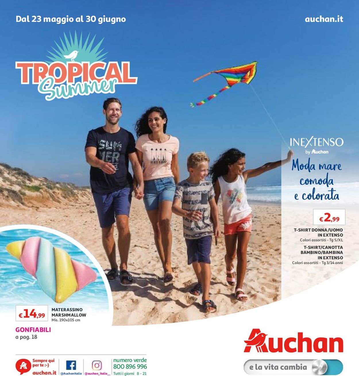 Volantino Auchan - Offerte 23/05-30/06/2019