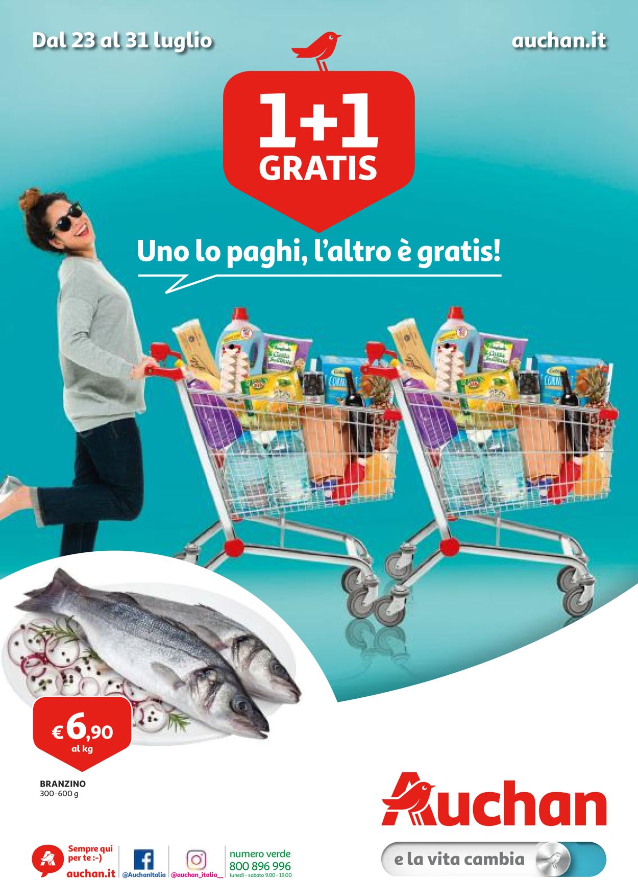 Volantino Auchan - Offerte 23/07-31/07/2019