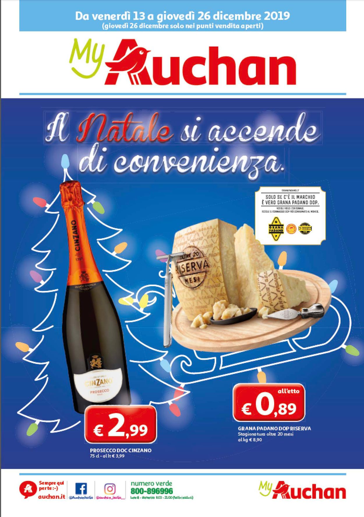 Volantino Il volantino natalizio di Auchan - Offerte 13/12-26/12/2019