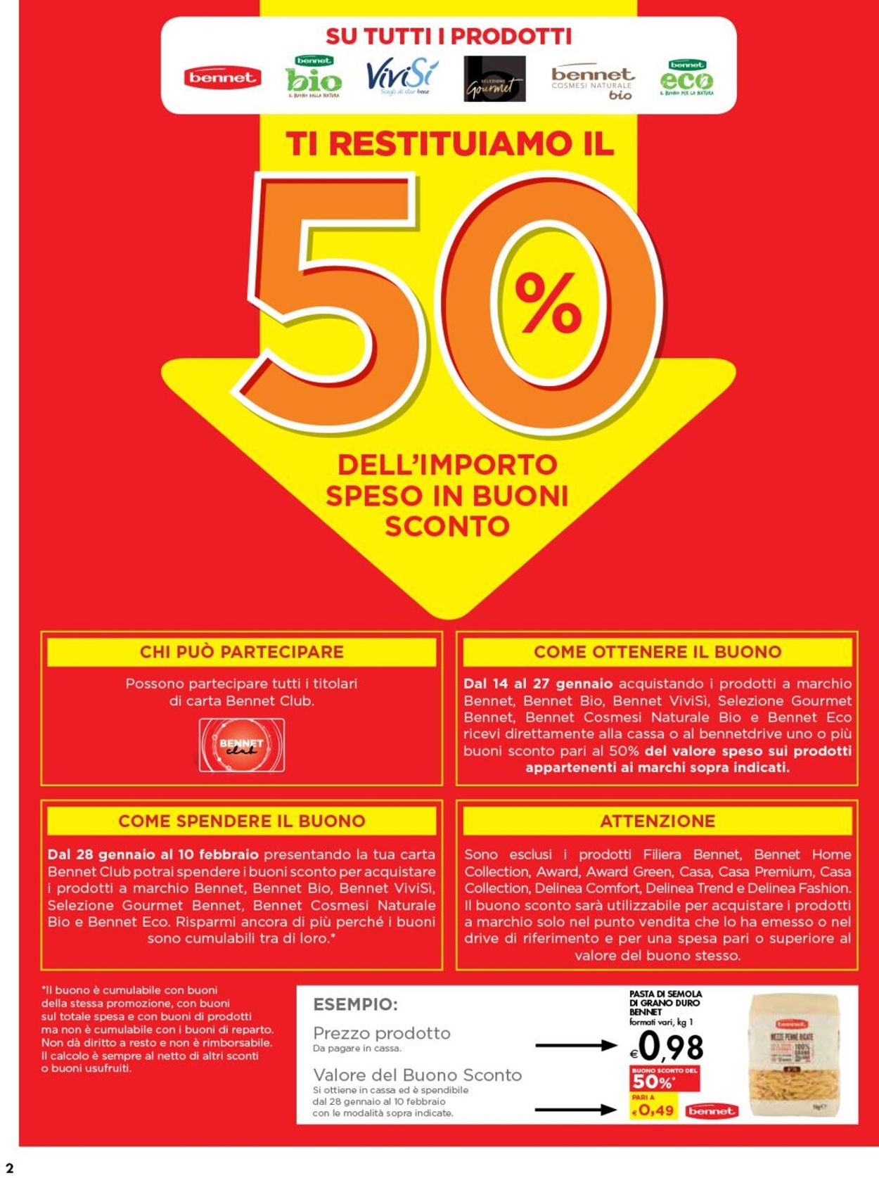 Volantino bennet - Offerte 14/01-27/01/2021 (Pagina 2)