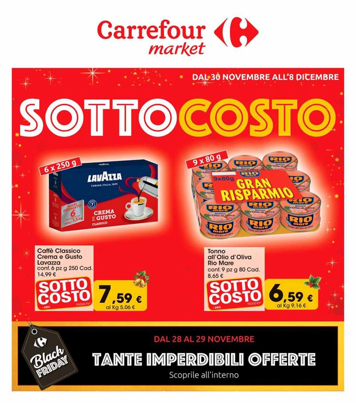 Volantino Carrefour BLACK FRIDAY 2019 - Offerte 30/11-08/12/2019