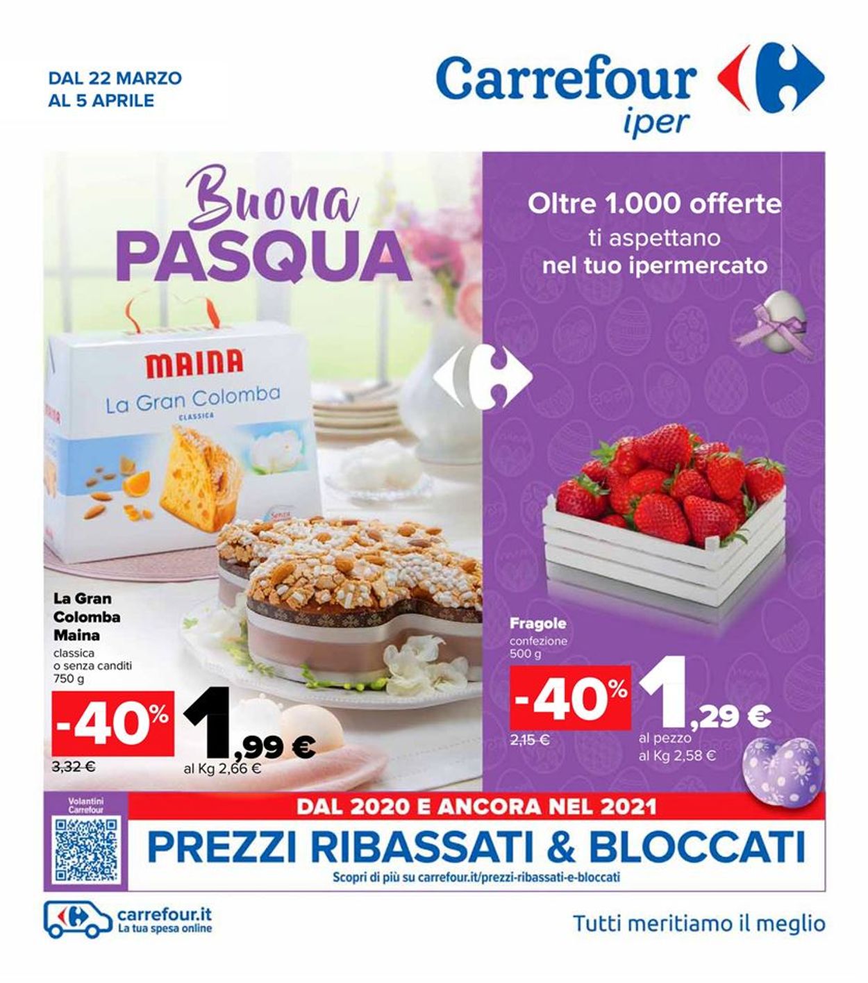 Volantino Carrefour - Pasqua 2021! - Offerte 22/03-05/04/2021