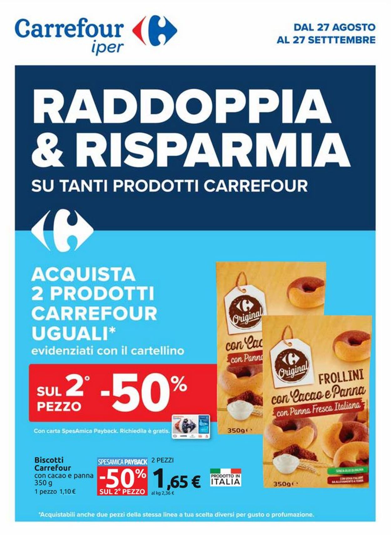 Volantino Carrefour - Offerte 27/08-27/09/2021