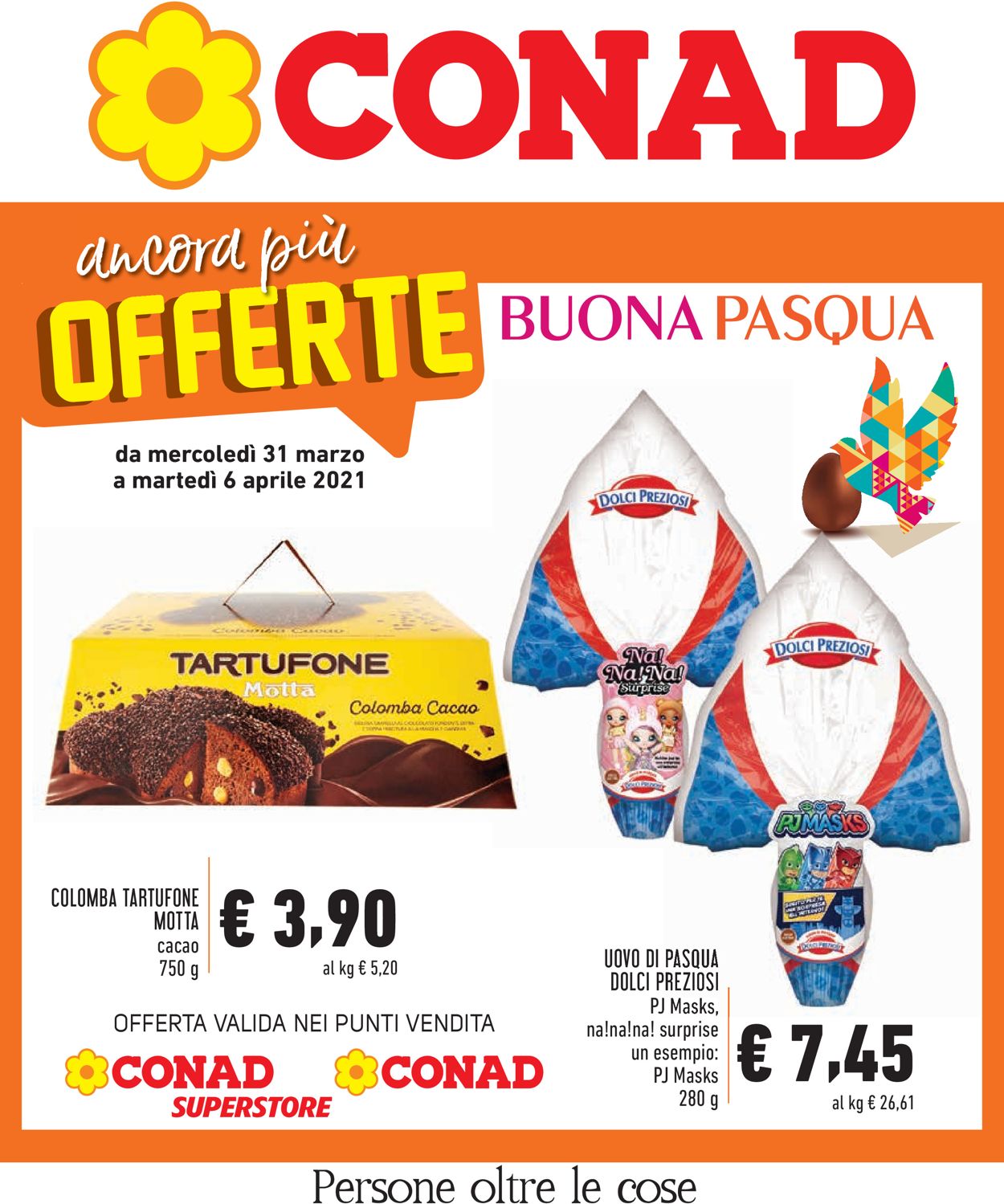 Volantino Conad - Pasqua 2021 - Offerte 31/03-06/04/2021