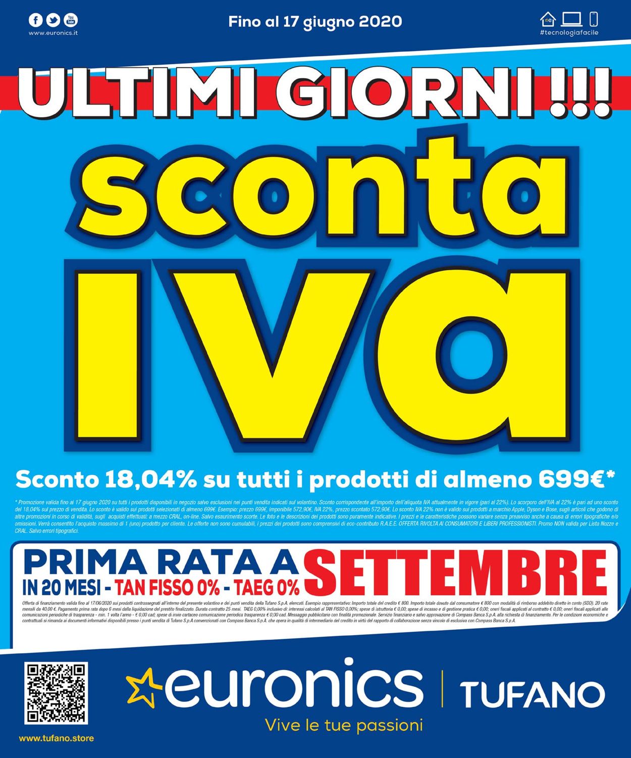 Volantino Euronics - Offerte 04/06-17/06/2020