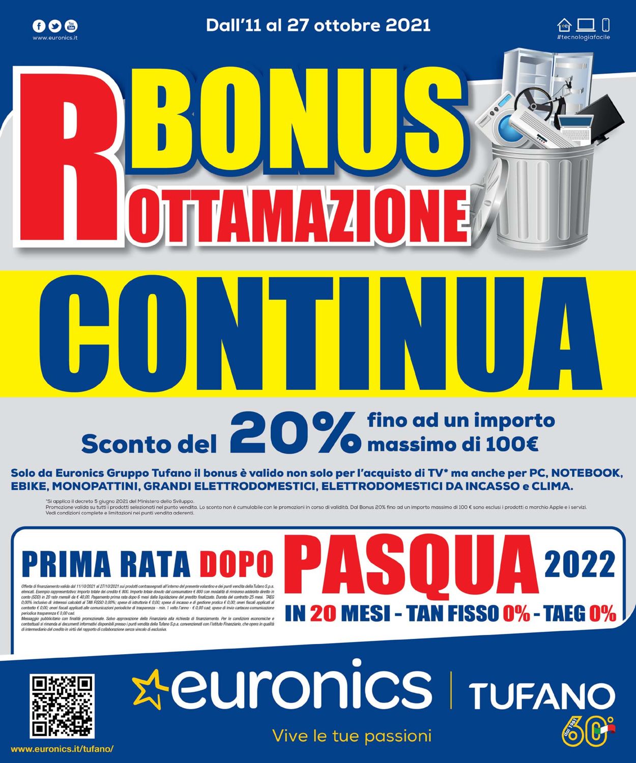 Volantino Euronics - Offerte 11/10-27/10/2021