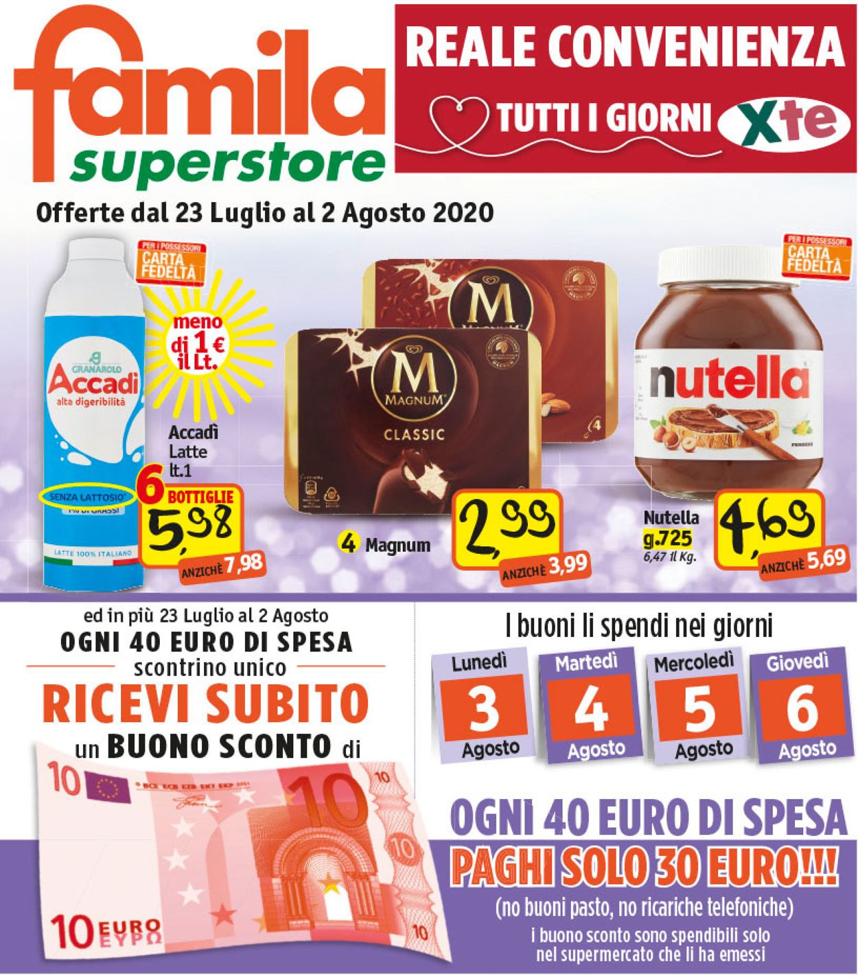 Volantino Famila - Offerte 03/08-06/08/2020