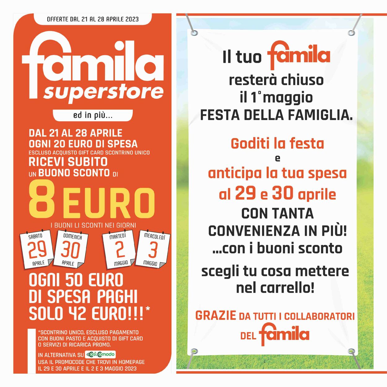 Volantino Famila - Offerte 21/04-28/04/2023
