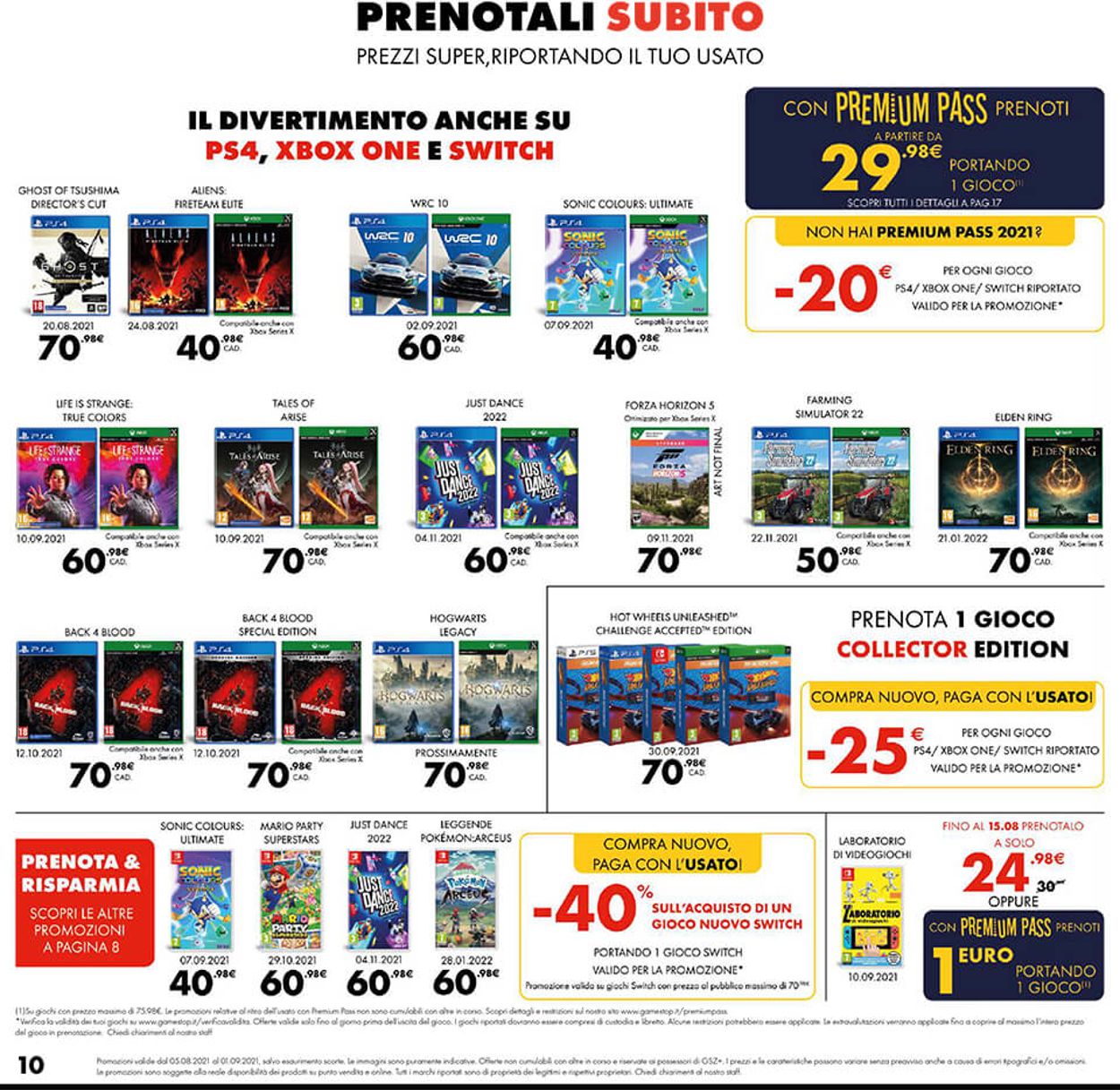 Volantino Gamestop - Offerte 05/08-01/09/2021 (Pagina 10)